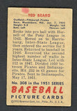 1951 Bowman Baseball #308 Ted Beard Pirates VG 505235