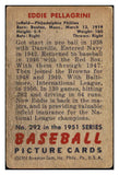 1951 Bowman Baseball #292 Eddie Pellagrini Phillies VG 505239