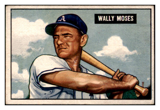 1951 Bowman Baseball #261 Wally Moses A's VG-EX 505244