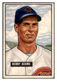 1951 Bowman Baseball #288 Bobby Adams Reds VG-EX 505246