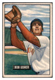 1951 Bowman Baseball #286 Bob Usher Reds VG-EX 505257