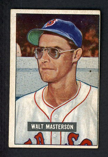1951 Bowman Baseball #307 Walt Masterson Red Sox VG-EX 505262