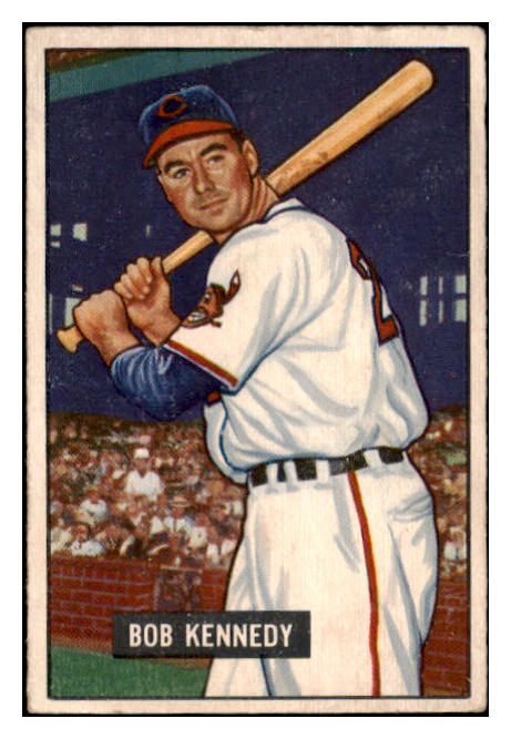 1951 Bowman Baseball #296 Bob Kennedy Indians VG-EX 505269