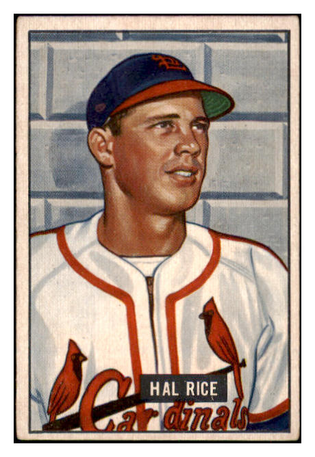 1951 Bowman Baseball #300 Hal Rice Cardinals EX 505274