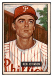 1951 Bowman Baseball #293 Ken Johnson Phillies EX 505284