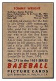 1951 Bowman Baseball #271 Tommy Wright Red Sox EX-MT 505288