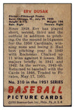 1951 Bowman Baseball #310 Erv Dusak Pirates EX-MT 505289