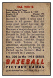1951 Bowman Baseball #320 Hal White Tigers EX-MT 505294