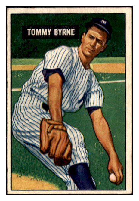 1951 Bowman Baseball #073 Tommy Byrne Yankees EX-MT 505296