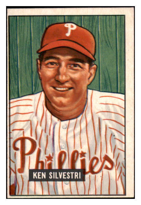 1951 Bowman Baseball #256 Ken Silvestri Phillies EX 505305