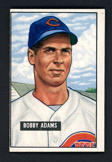 1951 Bowman Baseball #288 Bobby Adams Reds EX 505308