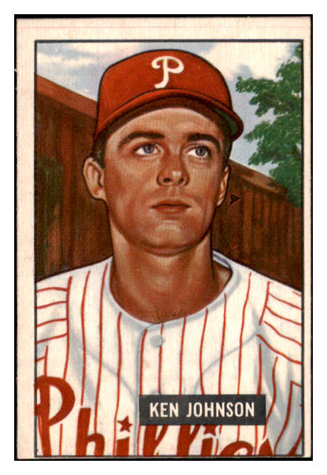 1951 Bowman Baseball #293 Ken Johnson Phillies EX 505311