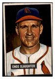 1951 Bowman Baseball #058 Enos Slaughter Cardinals Poor trimmed 505316