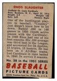 1951 Bowman Baseball #058 Enos Slaughter Cardinals Poor trimmed 505316