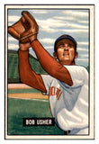 1951 Bowman Baseball #286 Bob Usher Reds EX-MT 505350