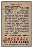 1951 Bowman Baseball #286 Bob Usher Reds EX-MT 505350