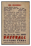 1951 Bowman Baseball #020 Del Crandall Braves NR-MT 505354