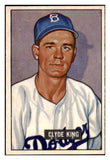 1951 Bowman Baseball #299 Clyde King Dodgers NR-MT 505368