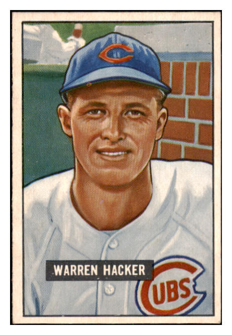 1951 Bowman Baseball #318 Warren Hacker Cubs NR-MT 505374