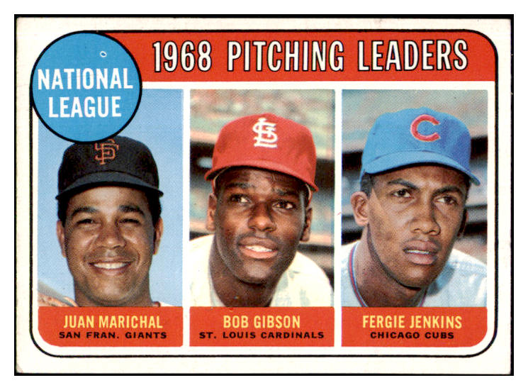 1969 Topps Baseball #010 N.L. Win Leaders Bob Gibson EX-MT 505380