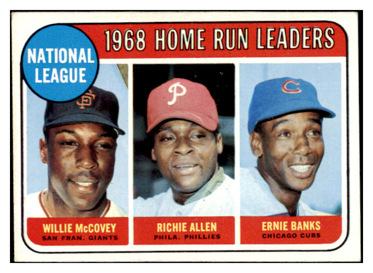 1969 Topps Baseball #006 N.L. Home Run Leaders Ernie Banks EX-MT 505381