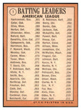 1969 Topps Baseball #001 A.L. Batting Leaders Yastrzemski EX-MT 505385