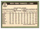 1967 Topps Baseball #131 New York Yankees Team VG-EX 505407