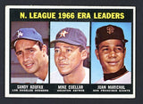 1967 Topps Baseball #234 N.L. ERA Leaders Sandy Koufax VG-EX 505413