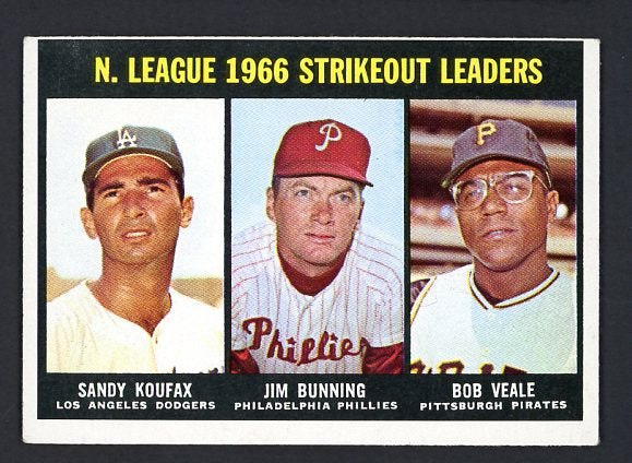 1967 Topps Baseball #238 N.L. Strike Out Leaders Sandy Koufax VG-EX 505421