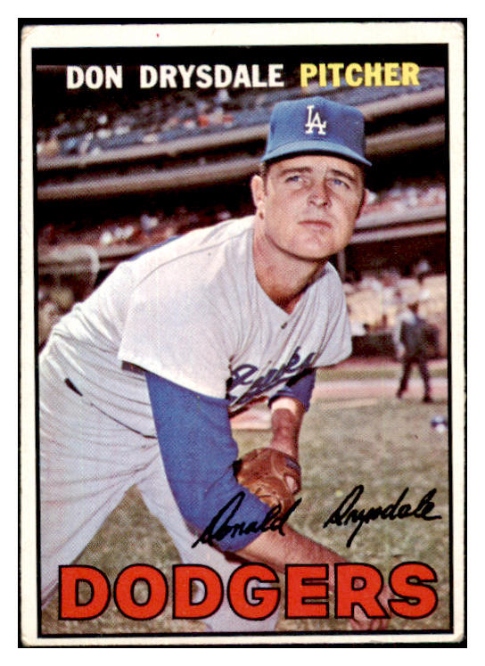 1967 Topps Baseball #055 Don Drysdale Dodgers VG-EX 505433