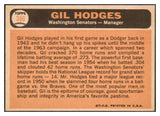 1966 Topps Baseball #386 Gil Hodges Senators NR-MT 505443