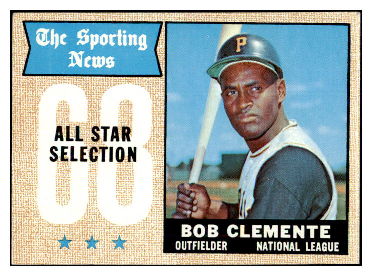 1968 Topps Baseball #374 Roberto Clemente A.S. Pirates EX 505447