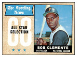 1968 Topps Baseball #374 Roberto Clemente A.S. Pirates EX 505447