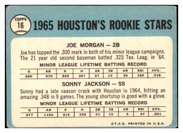 1965 Topps Baseball #016 Joe Morgan Astros EX 505450