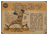 1960 Topps Baseball #565 Roger Maris A.S. Yankees VG 505470