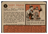 1962 Topps Baseball #005 Sandy Koufax Dodgers GD-VG 505480