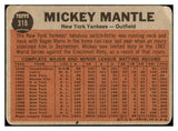 1962 Topps Baseball #318 Mickey Mantle IA Yankees PR-FR 505482