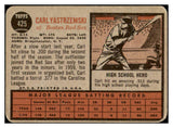 1962 Topps Baseball #425 Carl Yastrzemski Red Sox Good 505486