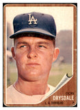 1962 Topps Baseball #340 Don Drysdale Dodgers GD-VG 505489