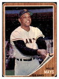 1962 Topps Baseball #300 Willie Mays Giants VG 505497