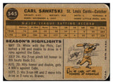 1960 Topps Baseball #545 Carl Sawatski Cardinals VG 505500