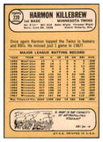 1968 Topps Baseball #220 Harmon Killebrew Twins EX+/EX-MT 505535