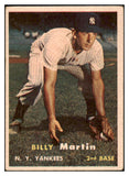 1957 Topps Baseball #062 Billy Martin Yankees VG-EX 505537