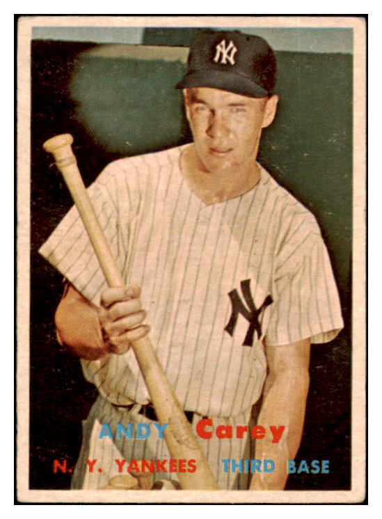 1957 Topps Baseball #290 Andy Carey Yankees VG-EX 505538