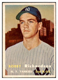 1957 Topps Baseball #286 Bobby Richardson Yankees VG-EX 505540