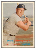 1957 Topps Baseball #215 Enos Slaughter Yankees EX+/EX-MT 505542