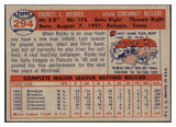 1957 Topps Baseball #294 Rocky Bridges Reds VG-EX 505555