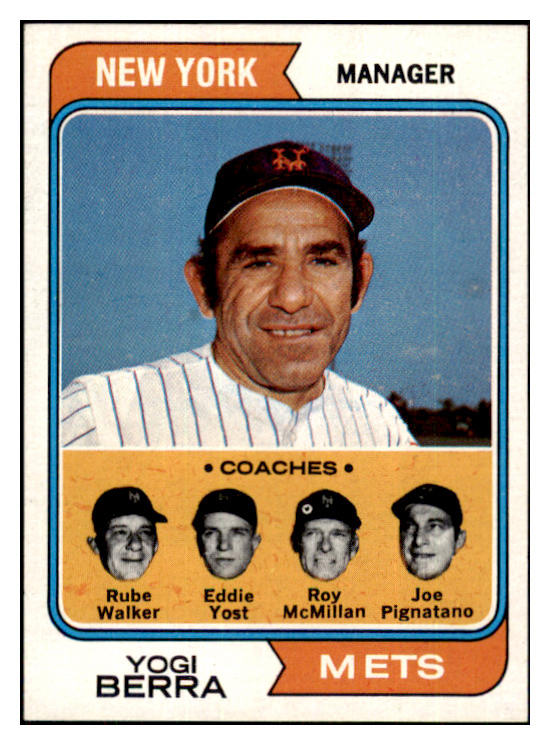 1974 Topps Baseball #179 Yogi Berra Mets EX+/EX-MT 505574