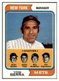 1974 Topps Baseball #179 Yogi Berra Mets EX+/EX-MT 505574