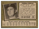 1971 Topps Baseball #005 Thurman Munson Yankees EX 505575